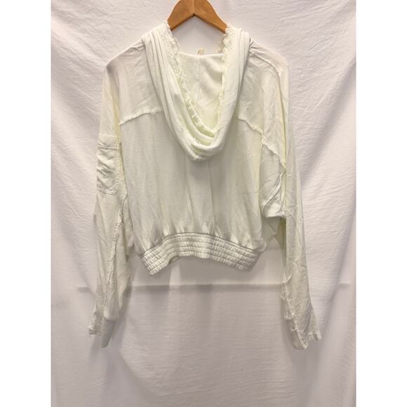 Free People Movement Windy Meadow Hoodie White S/P Fall Winter Cozy Lounge - Picture 3 of 4